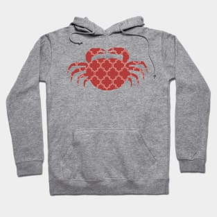 Crab Silhouette with Pattern Hoodie